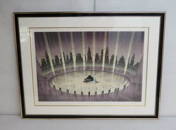 Robert Hoppi Signed Limited Edition 40/125 Lithograph Toast Of The Town