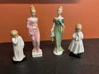 Four (4) Royal Doulton Figurines - Daphne - Lorna - Bedtime - Darling