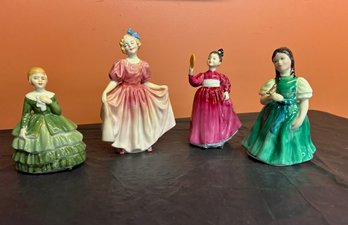 Four (4) Royal Doulton Figurines - Sweeting - Belle - Vanity - Francine