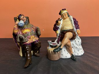 Two (2) Royal Doulton Figurines - Foaming Quart - Old King Cole