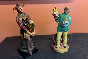 Two (2)  Royal Doulton Figurines Punch & Judy Man - The Jester