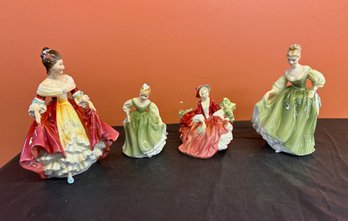 Four (4) Royal Doulton Figurines - Fair Lady - Fair Maiden - Lydia - Southern Belle
