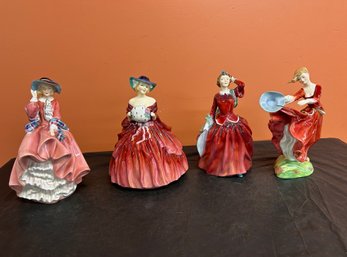 Four (4) Royal Doulton Figurines - Fiona - Blithe Morning - Genevieve - Top Of The Hill