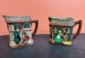 Two (2) Royal Doulton Pitchers - Oliver Twist - Old Curiosity Shop