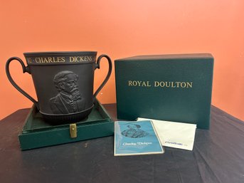 Large Royal Doulton Dickens Loving Cup With Case