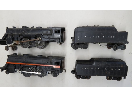 Two Lionel Engines And Tenders, Engine Numbers, 1120 And 249