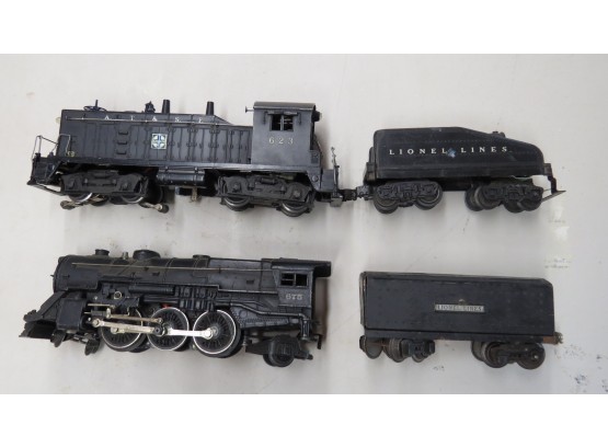 Two Lionel Engines And Tenders, Engine Numbers 623 And 675  As Is