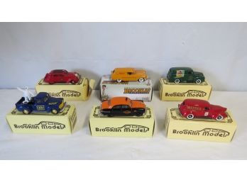 6 Brooklin Die Cast Cars In Original Boxes.  See Pictures For Models.