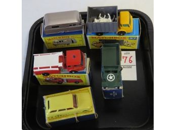 5 Matchbox Series  With Boxes. See Photos For Details