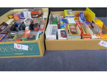 2 Trays Of Misc Cars And Trucks In Boxes