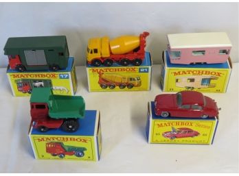 5 Matchbox Series  With Boxes. See Photos For Details