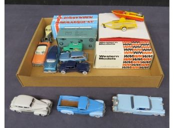9 Die Cast Cars And Trucks, 3 In Boxes