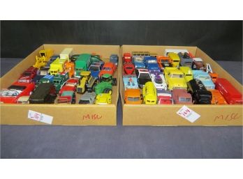 2 Trays Of Misc Cars And Trucks 48 Pcs