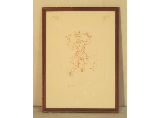 Picasso School, Lithograph In Sanguine On Cream Laid Paper