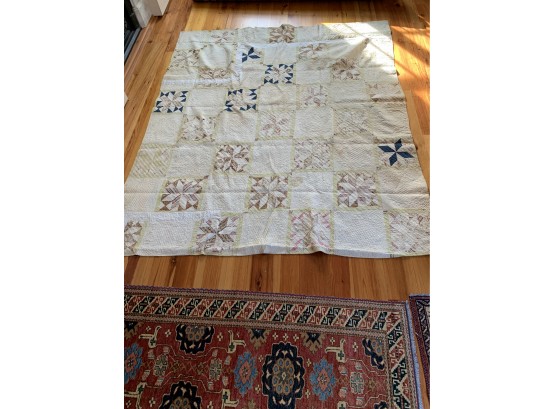 Quilt Pattern: 8 Pointed Stars With Broken Dish Corners And One Box Of Mending Wool