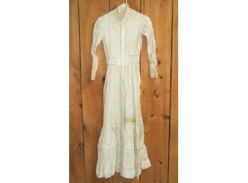 Full Length White Lace Unlined Dress