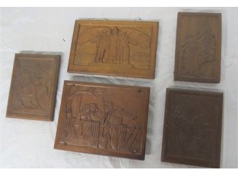 Lot 5 Carved Wooden Panels