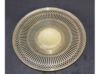 Footed And Reticulated Sterling Serving Plate