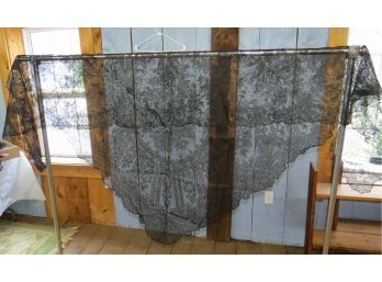 Two Black Lace Shawls