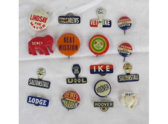 Lot Of 17 Political Pins