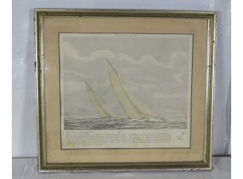 Franklin Fairchild Etching Americas Cup