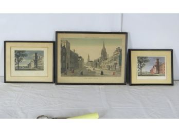 Lot 3 College Prints Two Of Amherst College, One Of Oxford College