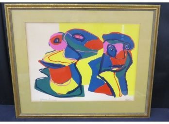 Karel Appel Color Lithograph, Signed And Titled