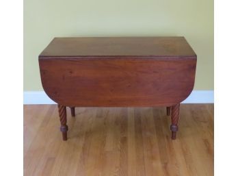 Sheraton Drop Leaf Table With Rope Turned Legs