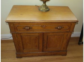 Matching Victorian Ash Commode With Race Track Molding