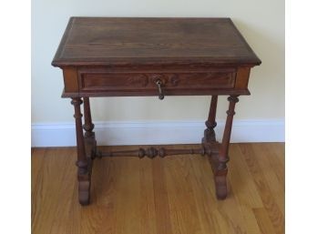 Victorian Ash Bedside Stand With Drawer