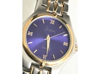 MEN’S WRISTWATCH BY SHEFFIELD WITH COBALT BLUE FACE & BOX ~TESTED WORKS~
