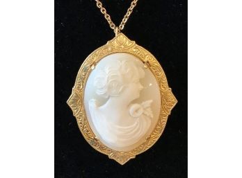 ANTIQUE GOLD PLATED CAMEO LOCKET BY S & B LEDERER CO. ~EARLY 1900’s~