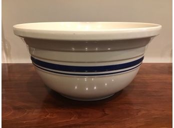 LARGE 8 QUART BANDED MIXING BOWL BY FRIENDSHIP POTTERY OF ROSEVILLE OHIO ~FP USA~