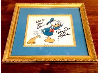 DONALD DUCK PICTURE ~SIGNED TONY ANSELMO Voice Of Donald Duck~