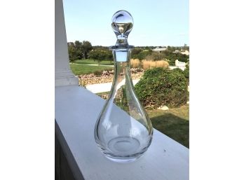 MID CENTURY CRYSTAL DECANTER WITH STOPPER SIGNED