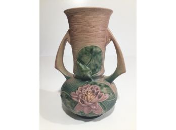 Roseville Large Vase In Water Lily 1940s