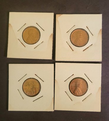 1969 (Quantity4) USA ONE CENT PENNIES--COLLECTION OF 4 ( 2 OF 7)