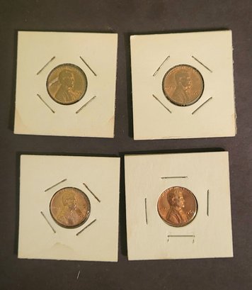 1968 USA ONE CENT PENNIES--COLLECTION OF 4 ( 4 OF 7)