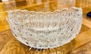 Vintage European  Crystal- Queen Lace Cut Work-oval Shape Bowl
