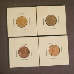 1968 USA ONE CENT PENNIES--COLLECTION OF 4 ( 6 OF 7)