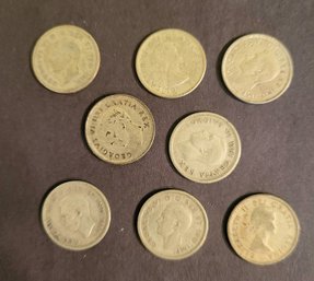 CANADIAN 10 CENTS--LOT OF 8