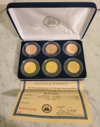 $5 MINT MARK TRIBUTE PROOF COLLECTION-6 PROOFS INDIVIDUALLY STRUCK BY THE NATIONAL COLLECTORS MINT