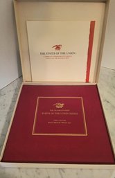 THE FRANKLIN MINT STATES OF THE UNION SERIES -FIRST EDITION-SOLID BRONZE PROOF SET -50 MEDALS