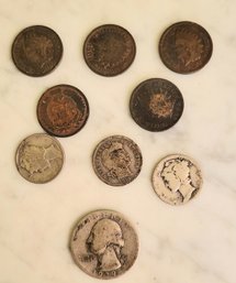 COLLECTION OF 9 US COINS