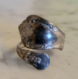 VINTAGE SPOON RING -MARKED WMA ROGERS-ONEIDA-SIZE 7