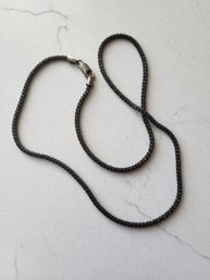 VINTAGE STERLING SILVER (825 ITALY) ITALIAN TWISTED CHAIN NECKLACE--18 1/2'
