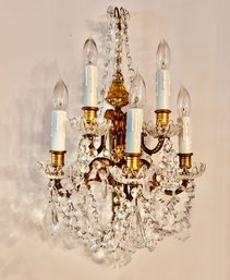 Vintage   French   'BACCARAT' FIVE LIGHT CRYSTAL WALL SCONCES-MATCHED PAIR  (2 SCONCES)
