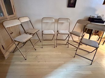Vintage Fritz & Co. Mid-Century Modern Folding   Party Chairs -6 Piece Set!