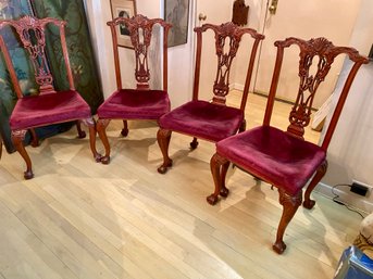 Vintage 'Louis Maslow & Son' Side Dining Chairs- Four Piece Collection