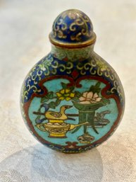 CHINESE ANTIQUE CLOISONNE SNUFF BOTTLE